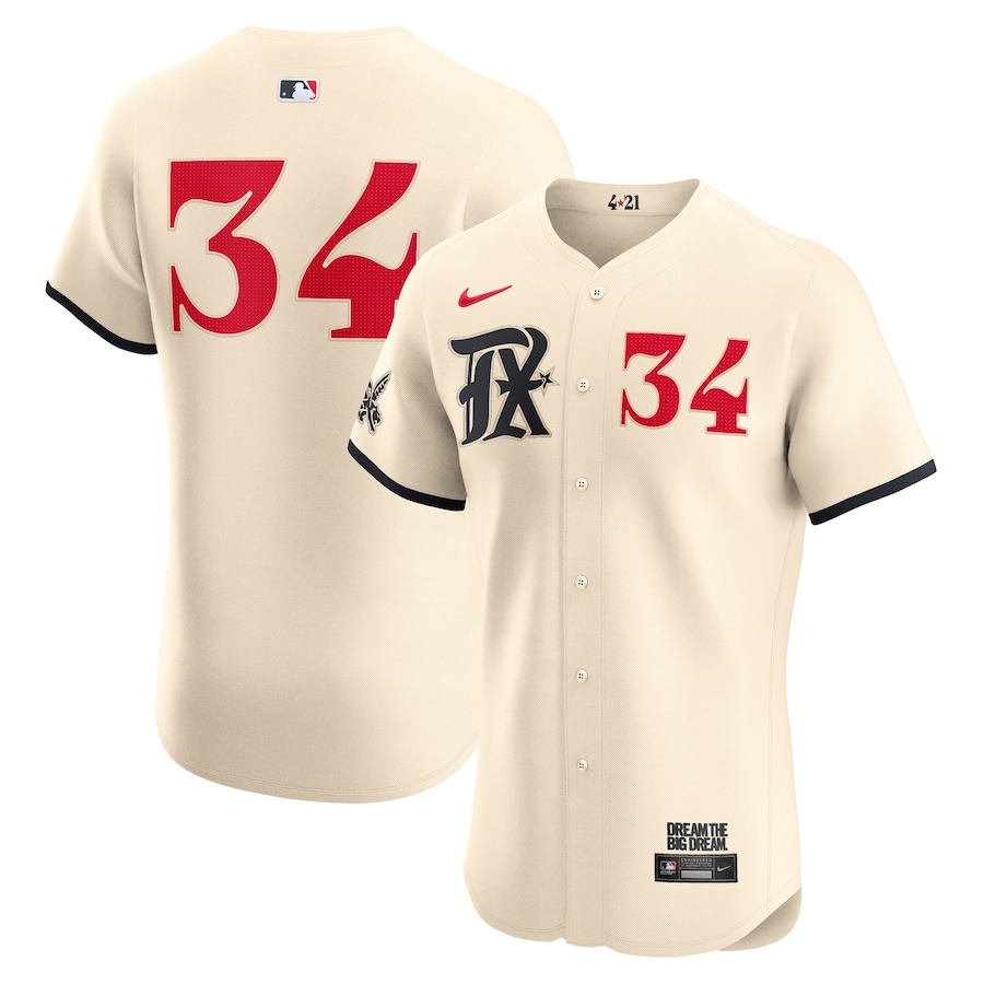 Men's Texas Rangers Nolan Ryan Nike Natural City Connect Limited Player Jersey - Puhuasuan