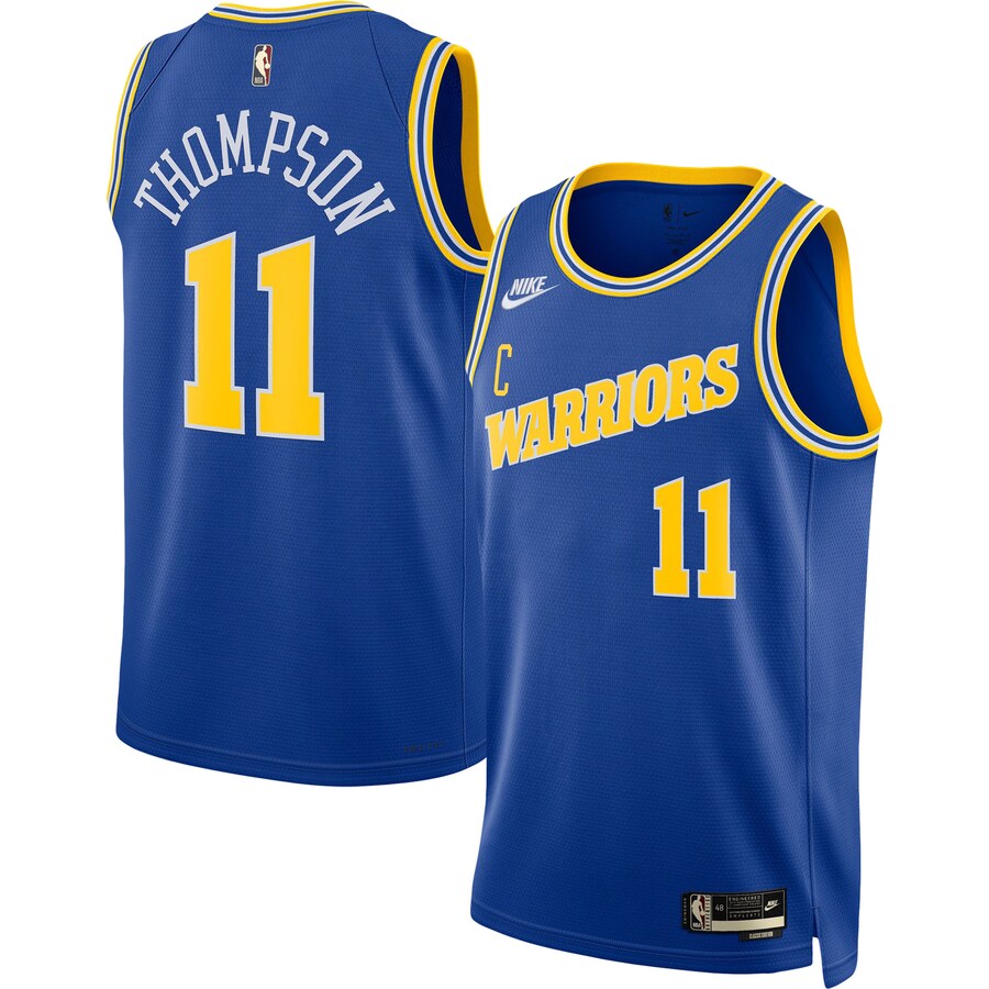 Men's Golden State Warriors Klay Thompson Nike Blue Swingman Jersey - Classic Edition - Puhuasuan