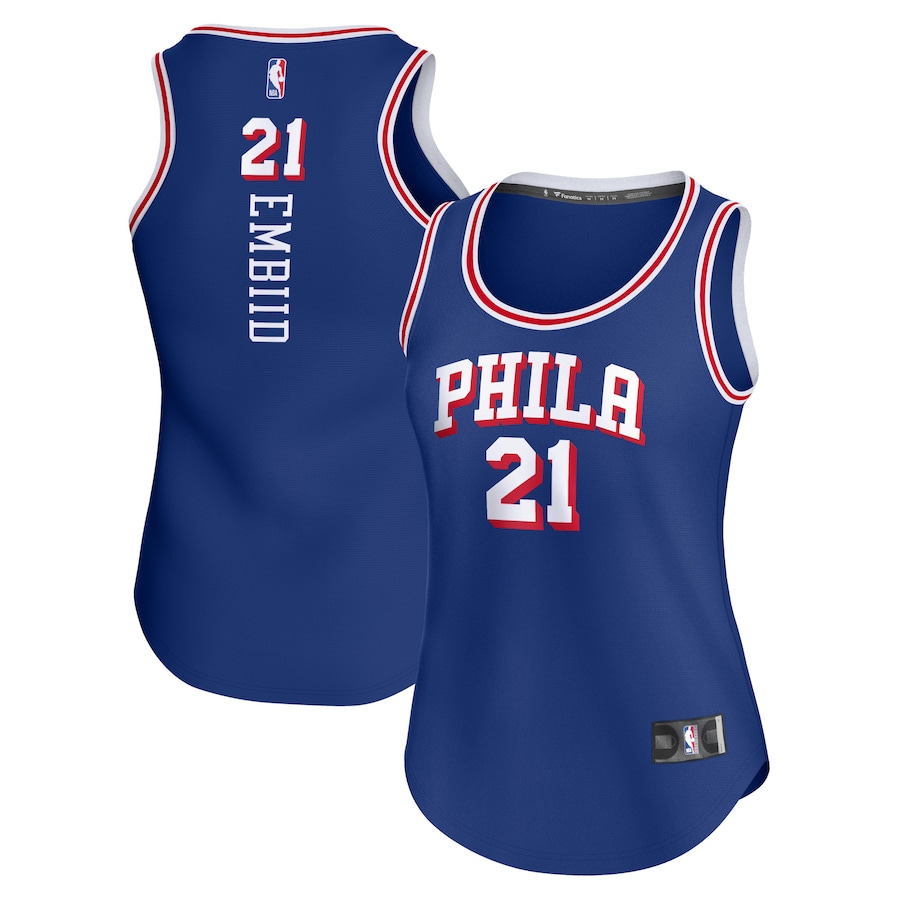 Women's Philadelphia 76ers Joel Embiid Fanatics Royal Fast Break Player Jersey - Icon Edition - Puhuasuan