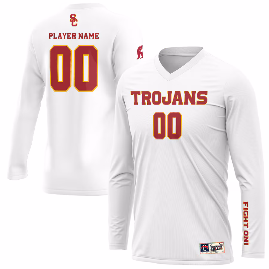 USC Trojans GameDay Greats Youth NIL Pick-A-Player Lightweight Volleyball Jersey?�C White - Puhuasuan