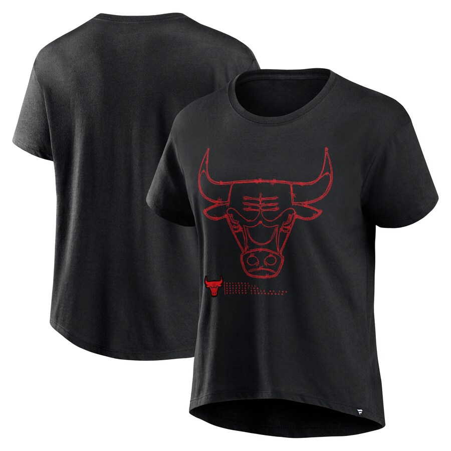 Women's Chicago Bulls  Fanatics Black Hand Check T-Shirt - Puhuasuan
