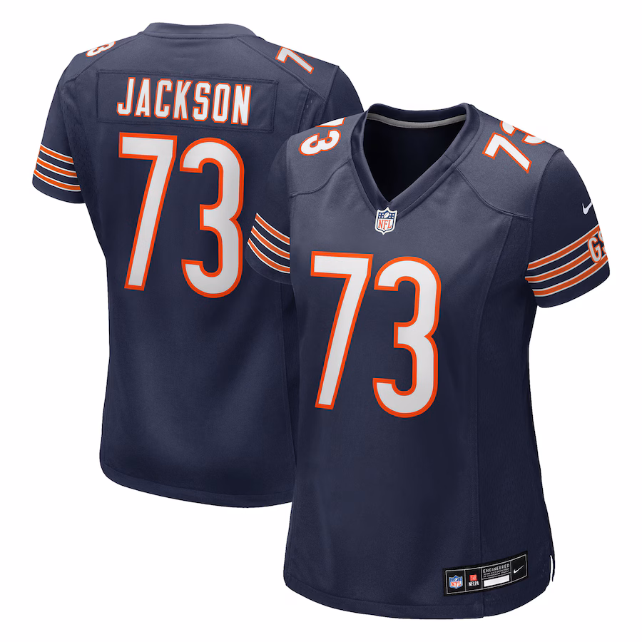 Women's Chicago Bears Jonah Jackson Nike Navy Team Game Jersey - Puhuasuan