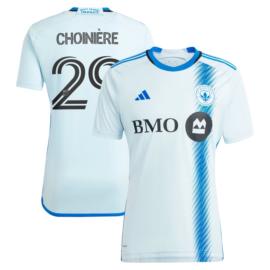Men's CF Montreal Mathieu Choinière adidas Light Blue 2024 La Main Replica Player Jersey - Puhuasuan