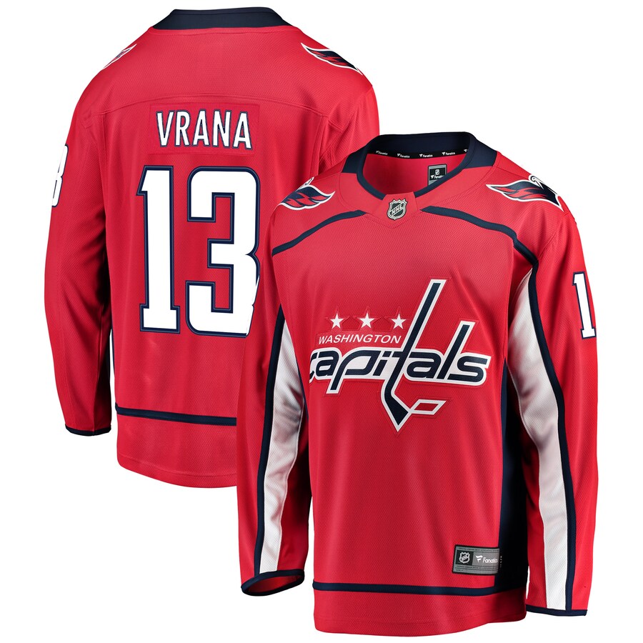 Men's Washington Capitals Jakub Vrana Fanatics Branded Red Home Breakaway Player Jersey - Puhuasuan