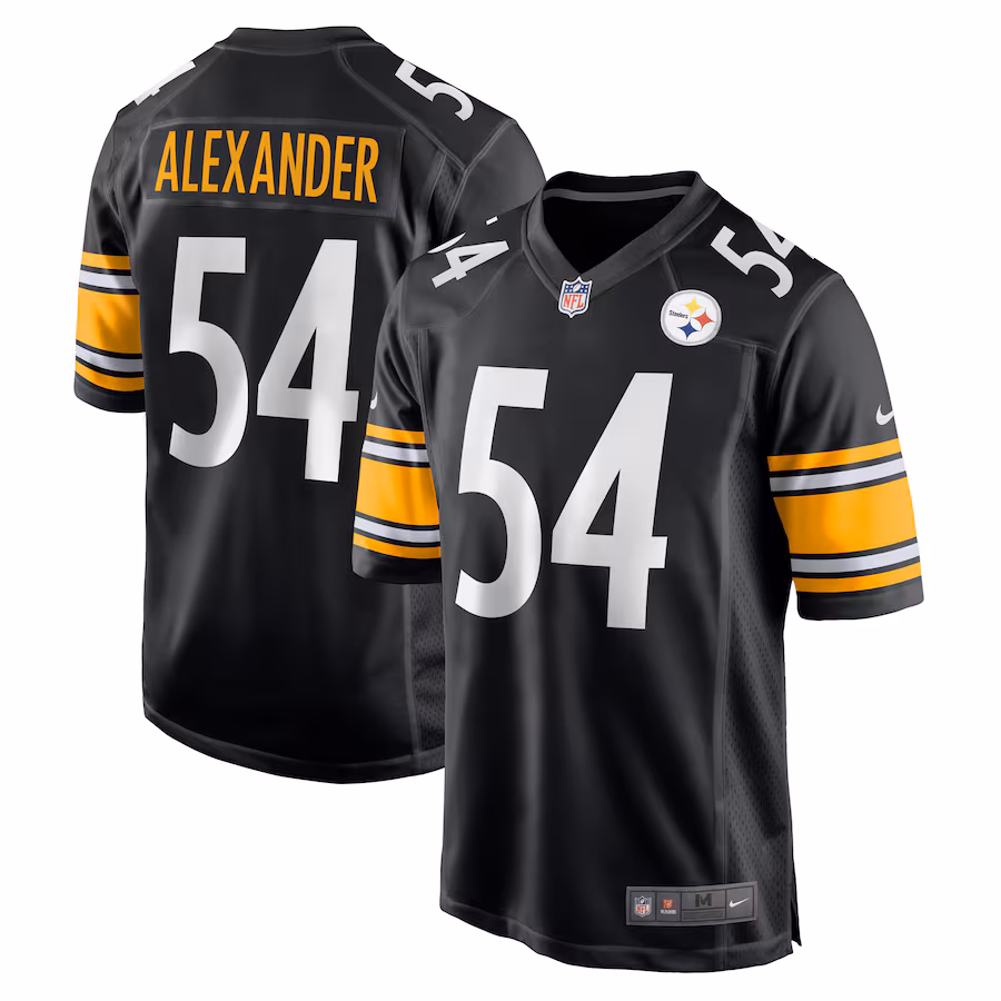 Men's Pittsburgh Steelers Kwon Alexander Nike  Black  Game Jersey - Puhuasuan