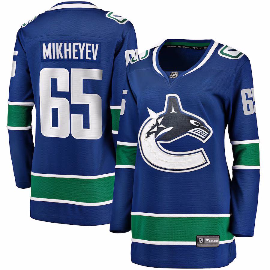 Women's Vancouver Canucks Ilya Mikheyev Fanatics Blue Home Breakaway Player Jersey - Puhuasuan