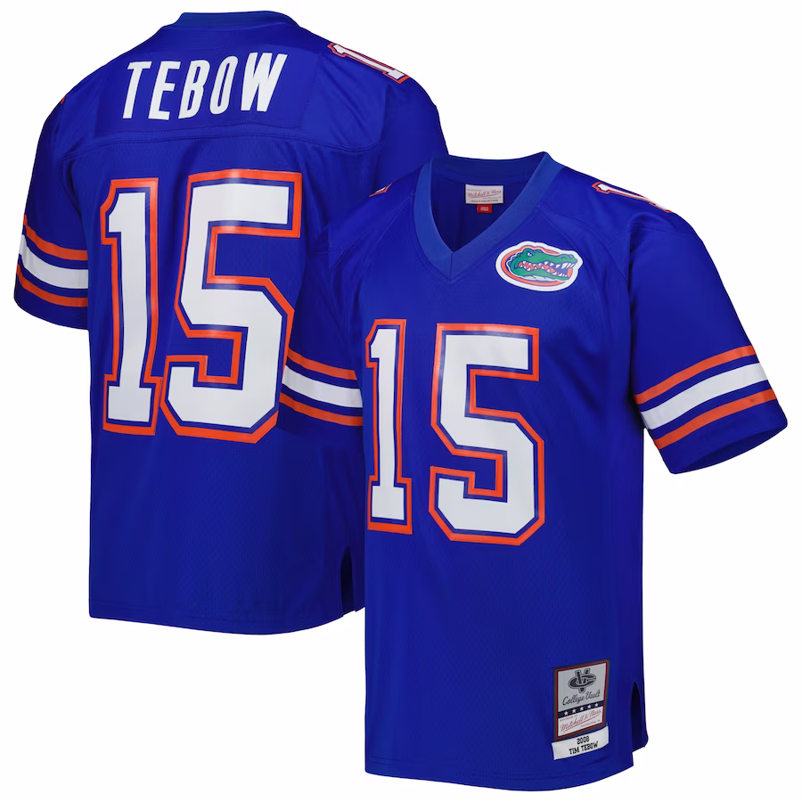 Tim Tebow Florida Gators Mitchell & Ness 2008 Legacy Jersey - Royal - Puhuasuan