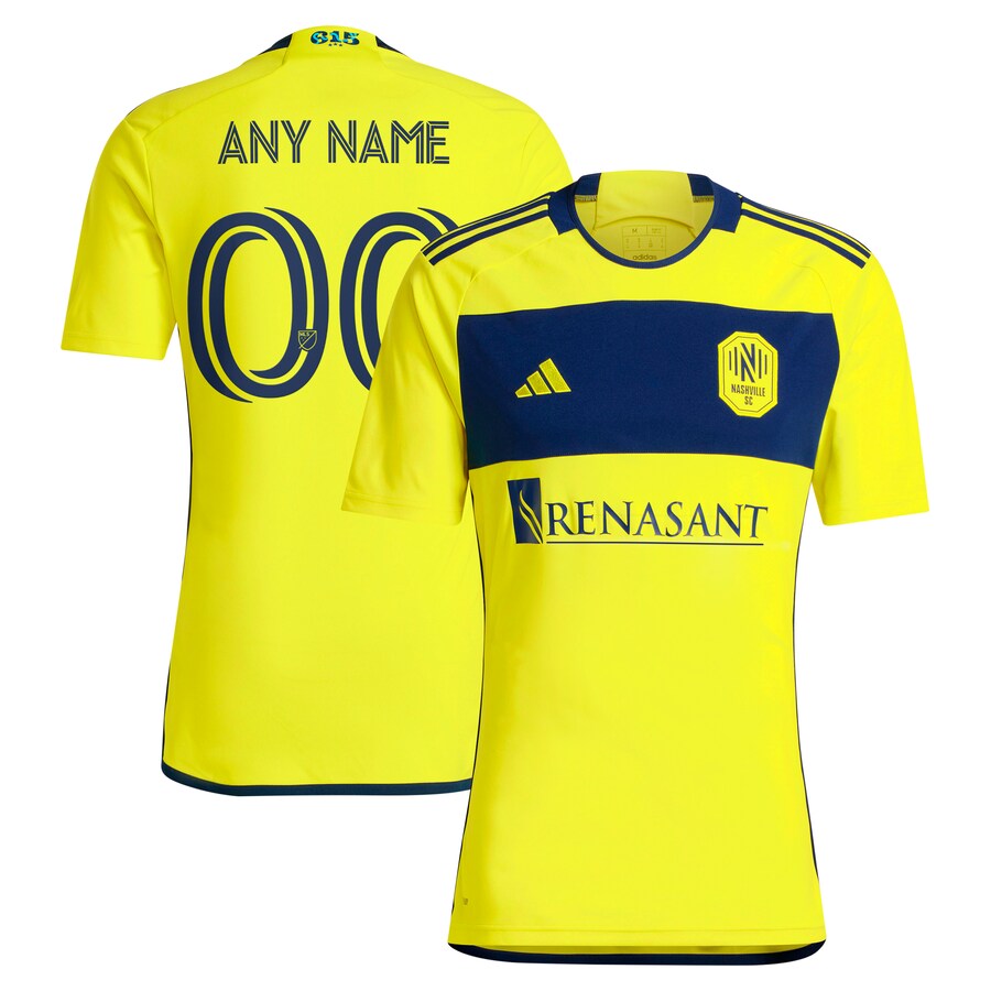 Men's Nashville SC  adidas Yellow 2024 The 615 Kit Replica Custom Jersey - Puhuasuan