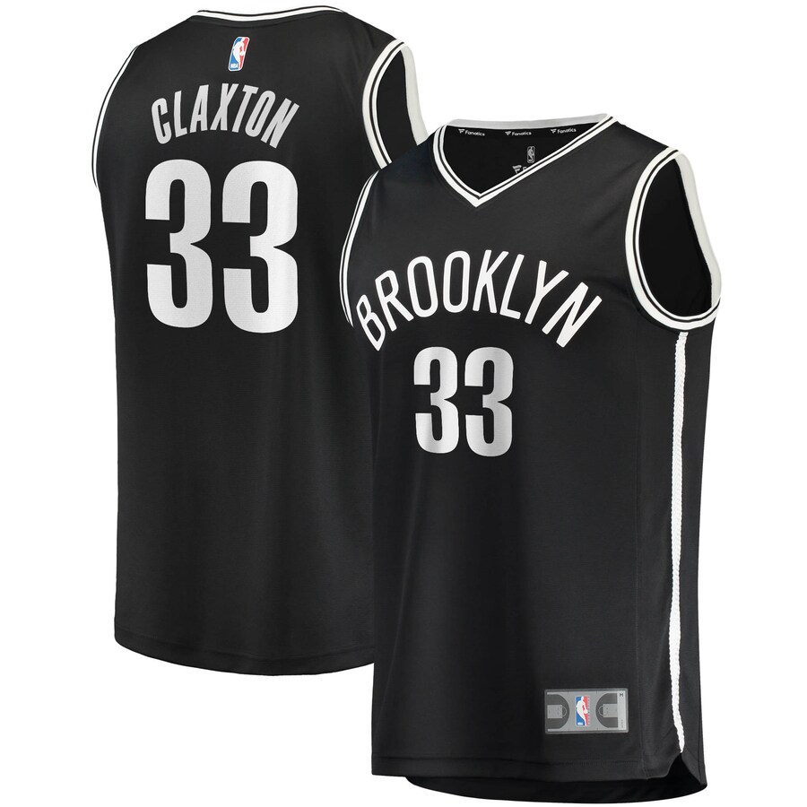 Men's Brooklyn Nets Nicolas Claxton Fanatics Black Fast Break Replica Jersey - Icon Edition - Puhuasuan