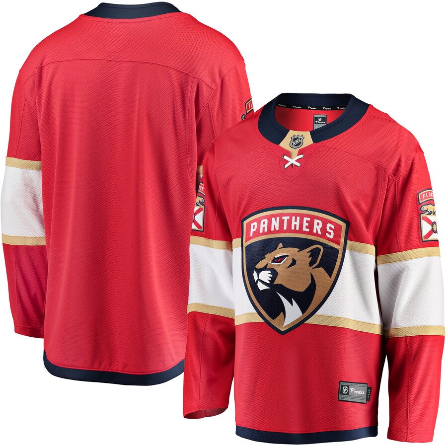 Men's Florida Panthers Fanatics Branded Red Breakaway Home Jersey - Puhuasuan