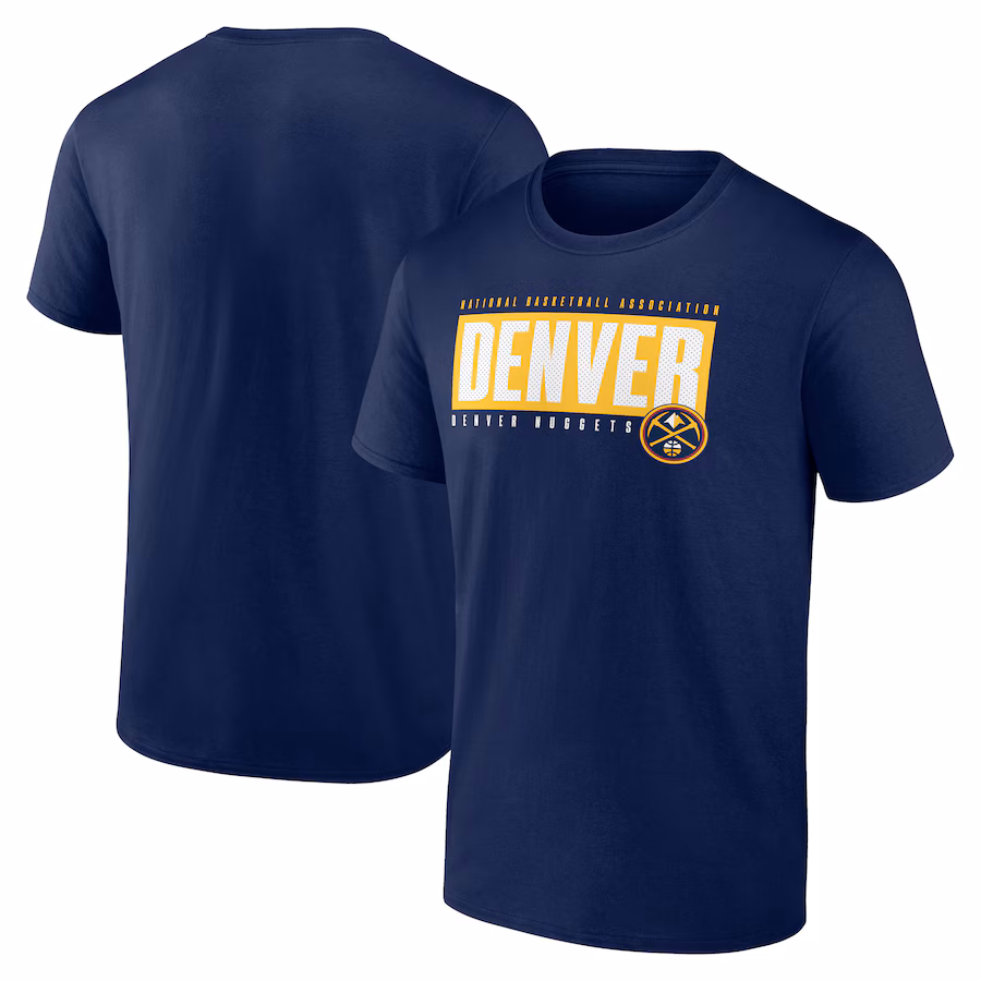 Men's Denver Nuggets Fanatics Navy Box Out T-Shirt - Puhuasuan
