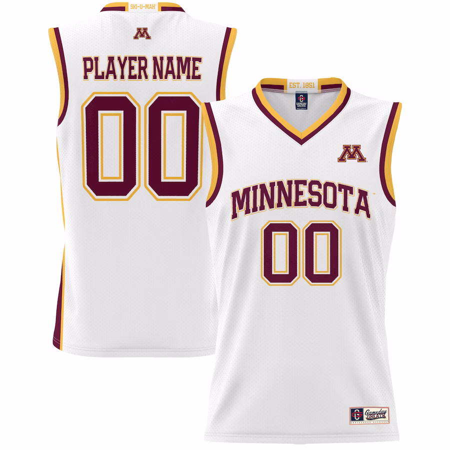 Minnesota Golden Gophers GameDay Greats Youth NIL Pick-A-Player Lightweight Basketball Jersey - White - Puhuasuan