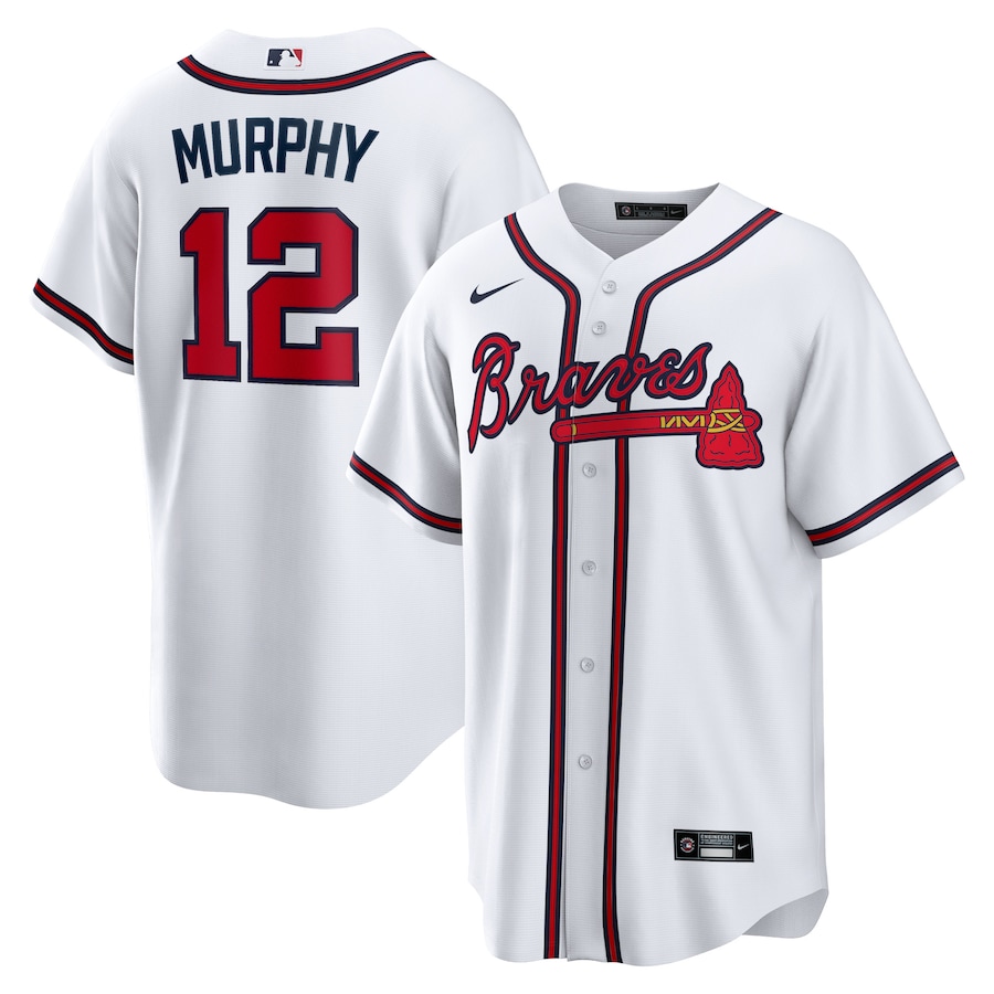 Men's Atlanta Braves Sean Murphy Nike White Replica Player Jersey - Puhuasuan
