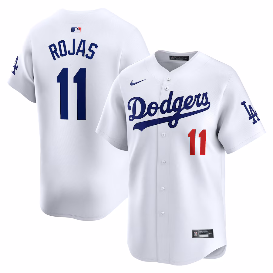 Men's Los Angeles Dodgers Miguel Rojas Nike White Home Limited Player Jersey - Puhuasuan
