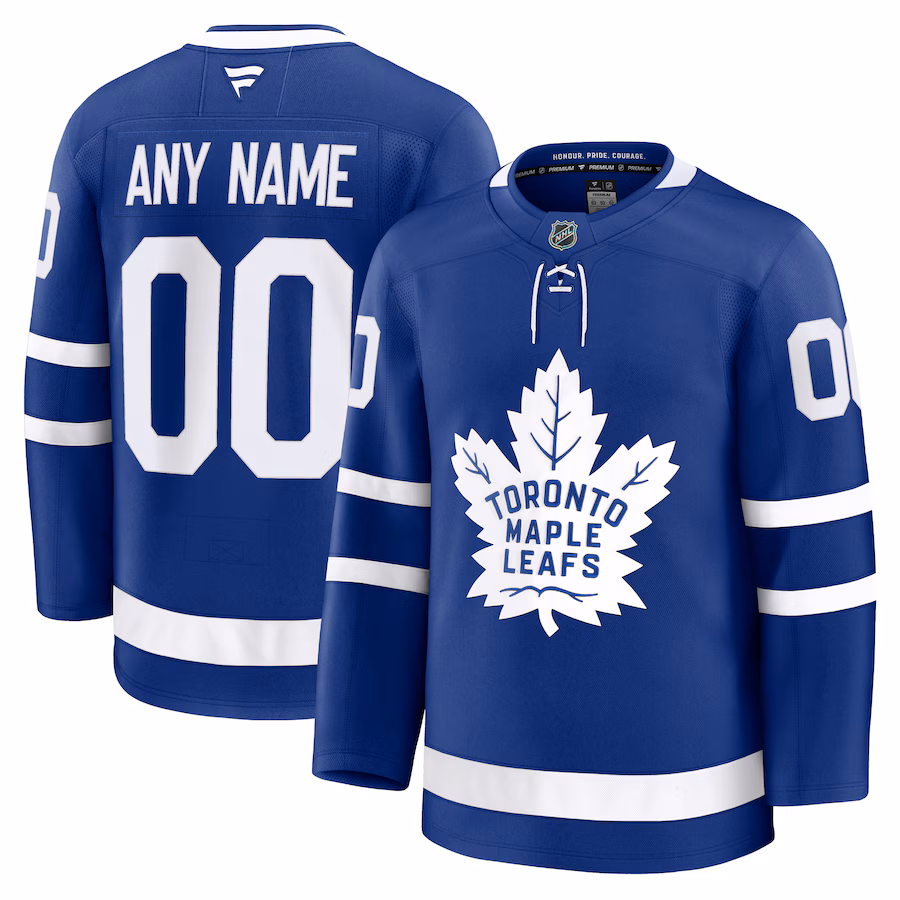 Men's Toronto Maple Leafs Fanatics Blue Home Premium Custom Jersey - Puhuasuan