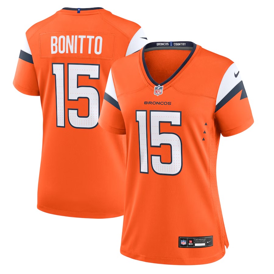 Women's Denver Broncos Nik Bonitto Nike Orange Team Game Jersey - Puhuasuan