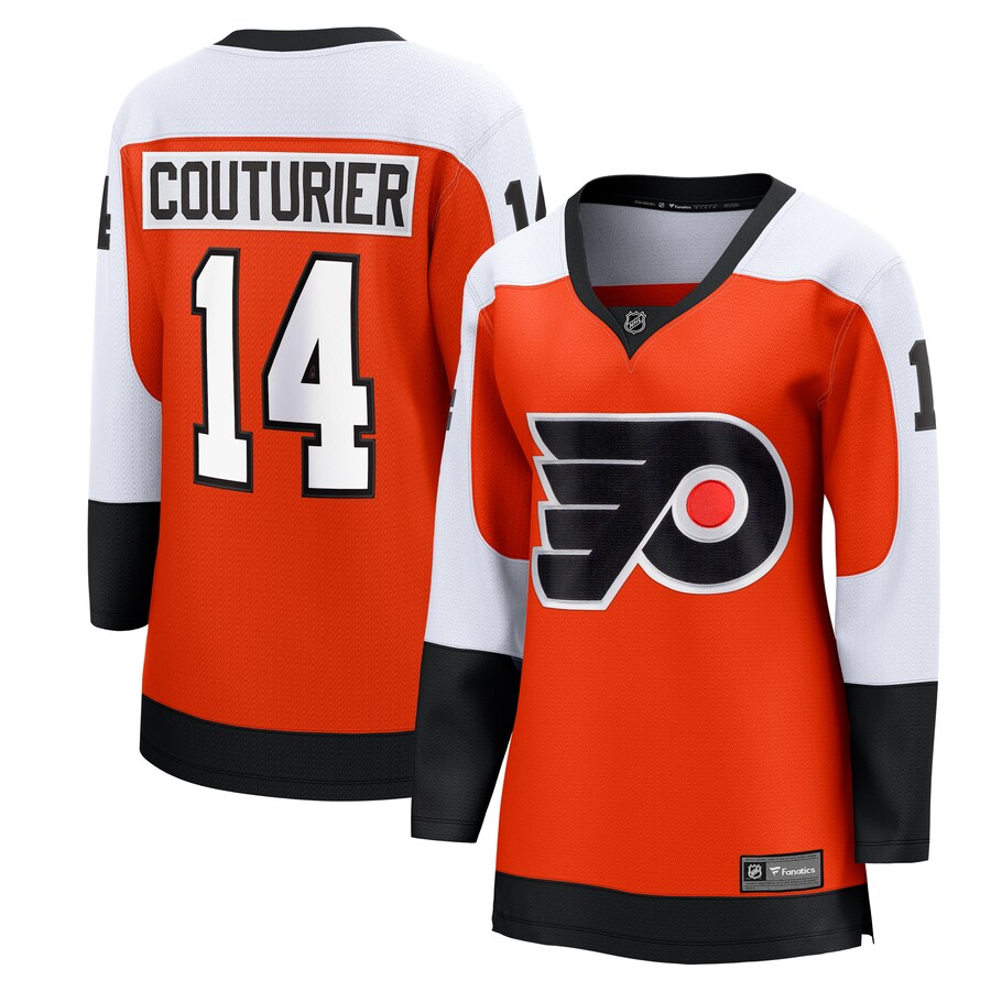 Women's Philadelphia Flyers Sean Couturier Fanatics Branded Orange Home Breakaway Player Jersey - Puhuasuan