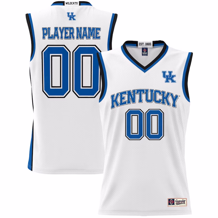 Kentucky Wildcats GameDay Greats Unisex  Lightweight NIL Pick-A-Player Basketball Jersey - White - Puhuasuan