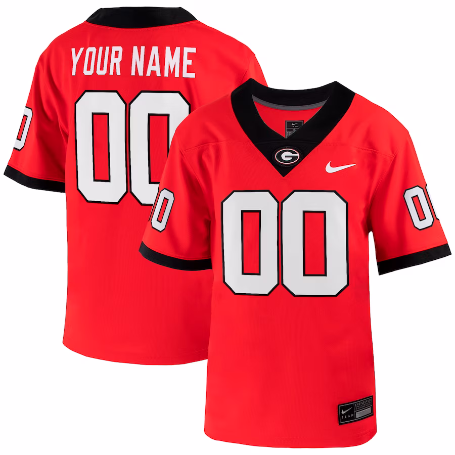 Georgia Bulldogs Nike Youth  Custom Football Game Jersey �?Red - Puhuasuan