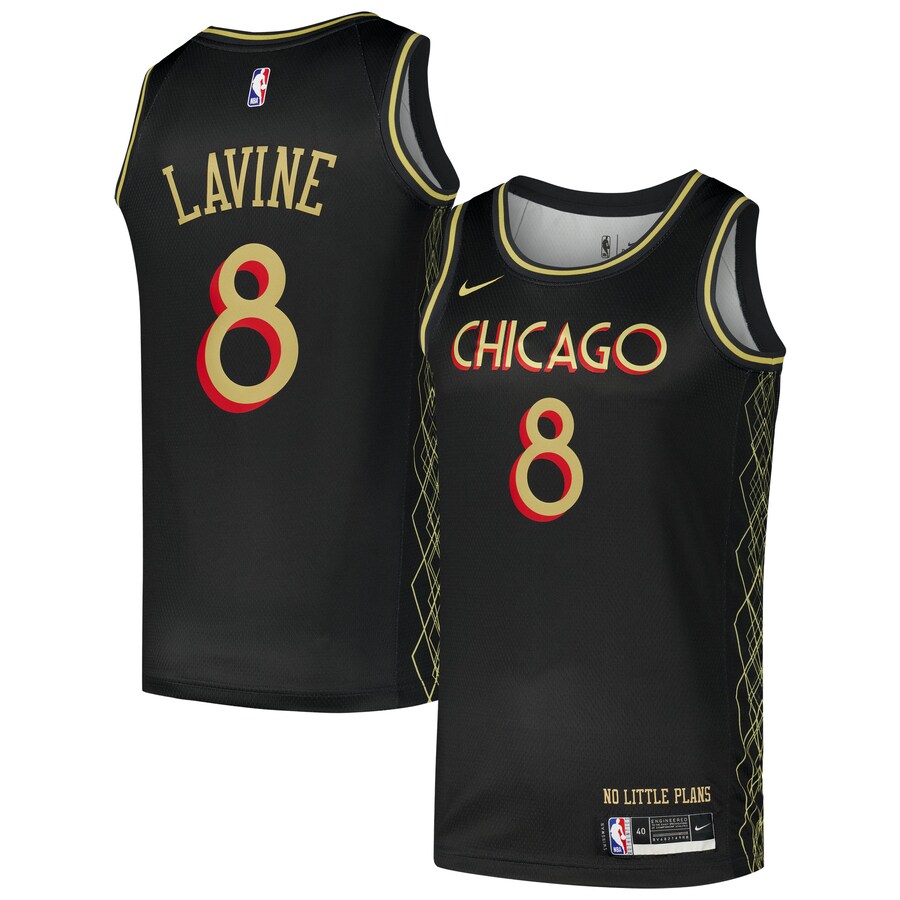Men's Chicago Bulls Zach LaVine Nike Black Swingman Player Jersey - City Edition - Puhuasuan