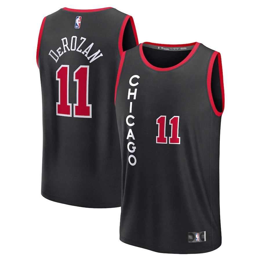 Youth Chicago Bulls DeMar DeRozan Fanatics Black Fast Break Jersey - City Edition - Puhuasuan