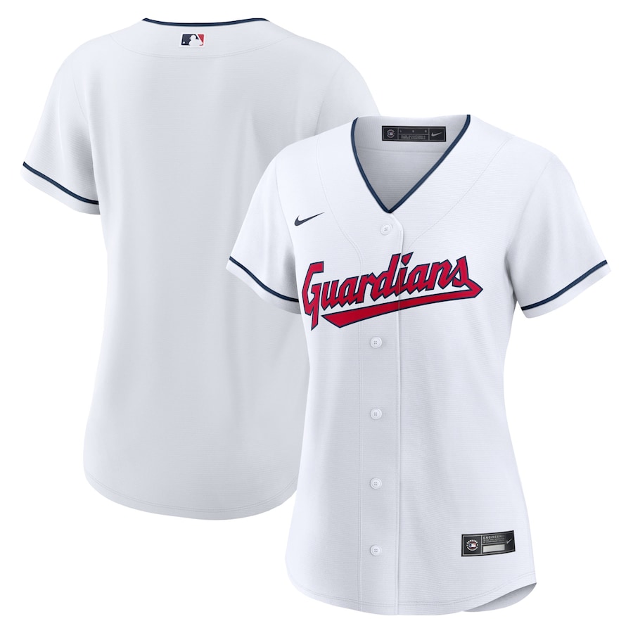 Women's Cleveland Guardians Nike White Home Replica Team Jersey - Puhuasuan