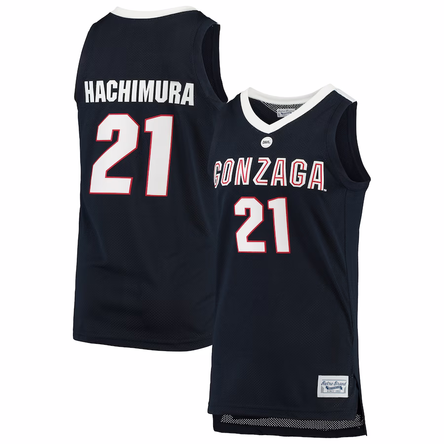 Rui Hachimura Gonzaga Bulldogs Original Retro Brand Alumni Basketball Jersey - Navy - Puhuasuan