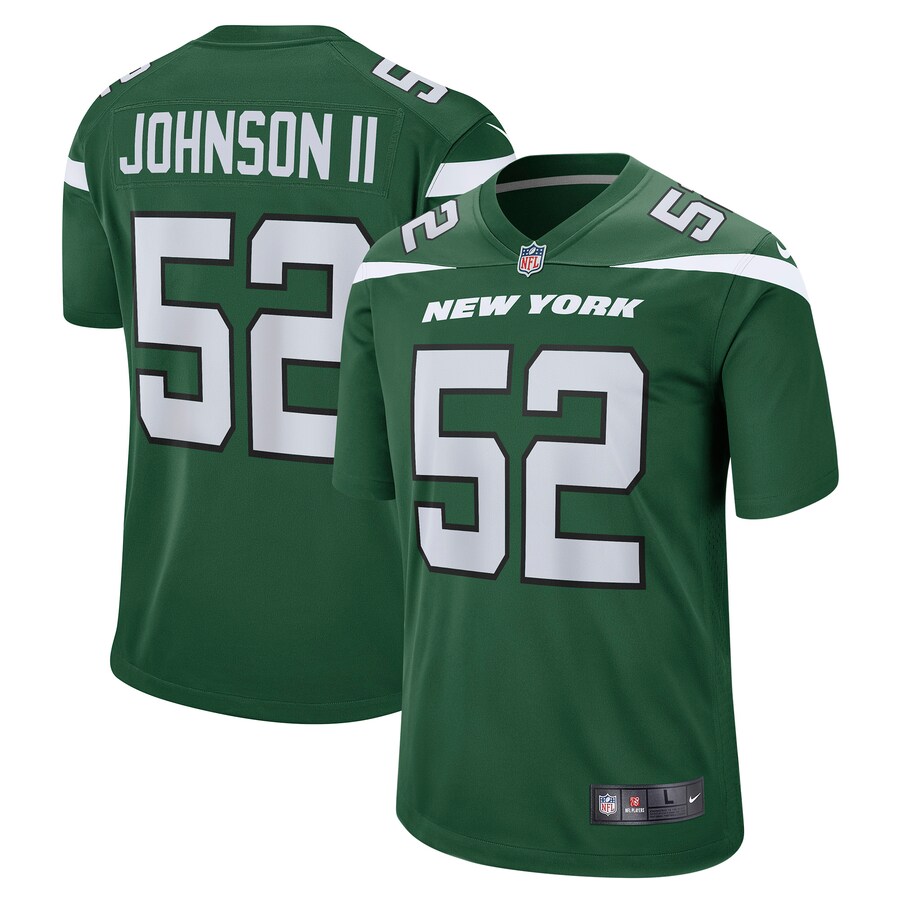 Men's New York Jets Jermaine Johnson II Nike Green Player Game Jersey - Puhuasuan