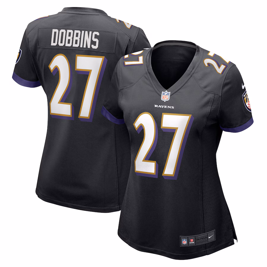 Women's Baltimore Ravens J.K. Dobbins Nike Black Game Jersey - Puhuasuan