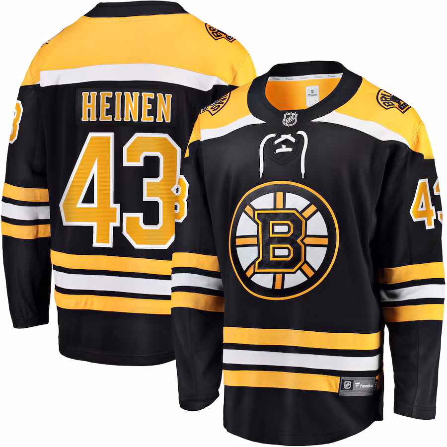 Men's Boston Bruins Danton Heinen Fanatics Black Home Premier Breakaway Player Jersey - Puhuasuan