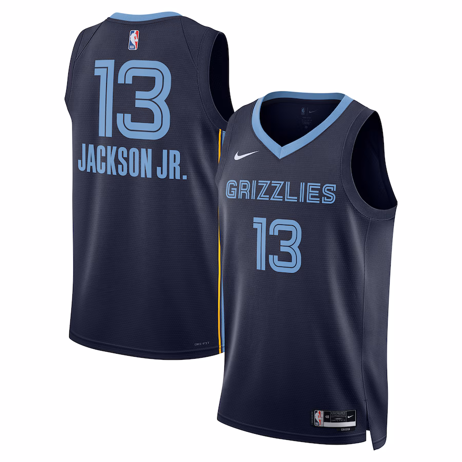 Unisex Memphis Grizzlies Jaren Jackson Jr. Nike Navy Swingman Jersey - Icon Edition - Puhuasuan