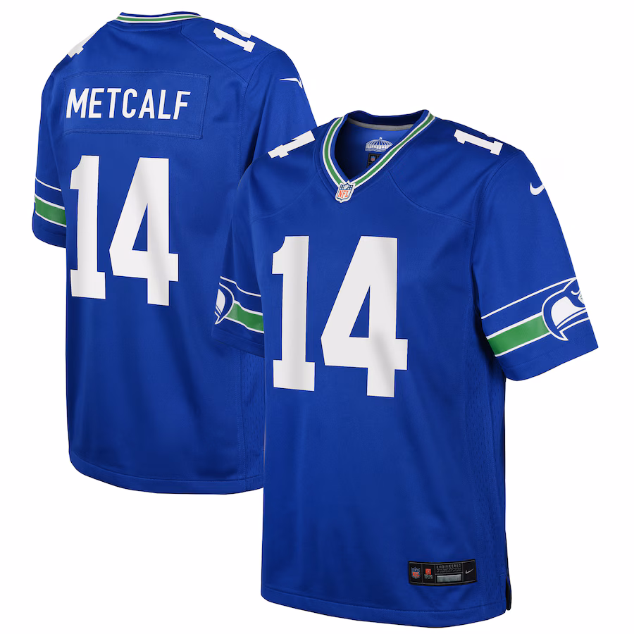 Youth Seattle Seahawks DK Metcalf Nike Royal Game Jersey - Puhuasuan
