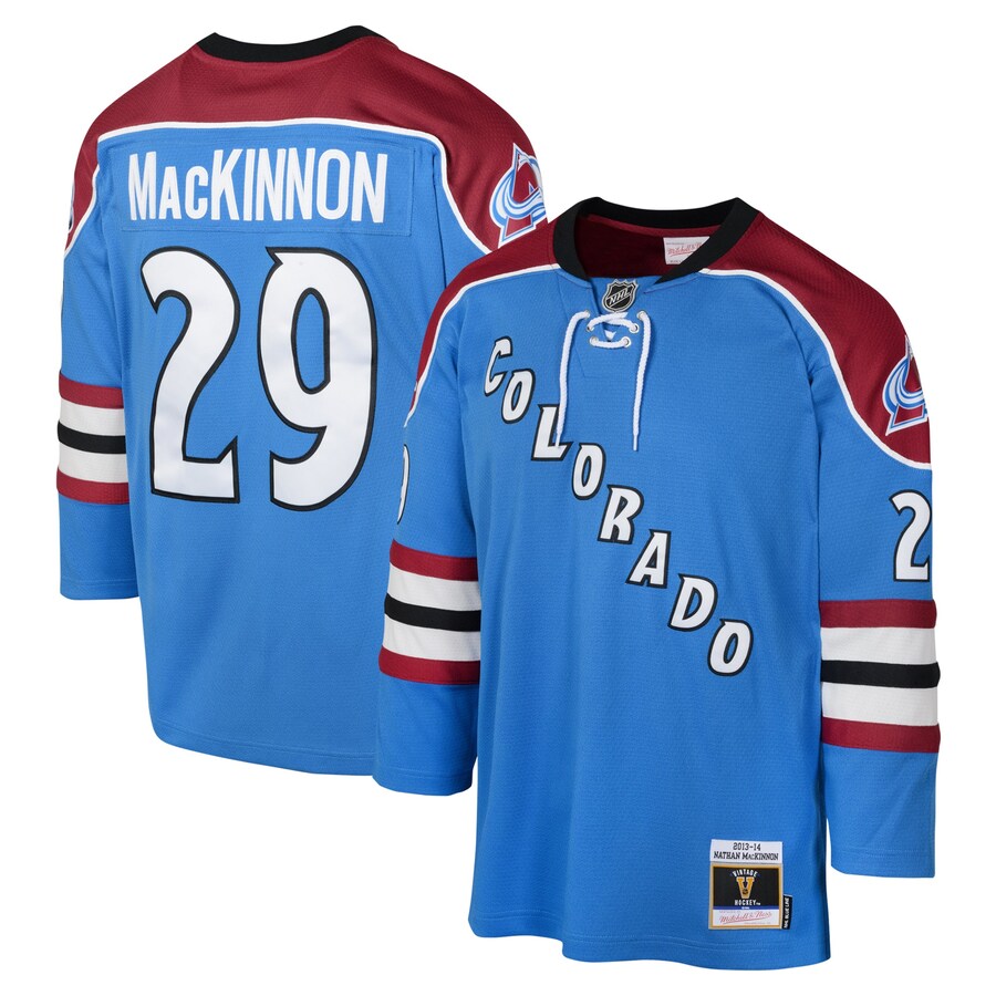 Youth Colorado Avalanche Nathan MacKinnon Mitchell & Ness White 2013 Blue Line Player Jersey - Puhuasuan