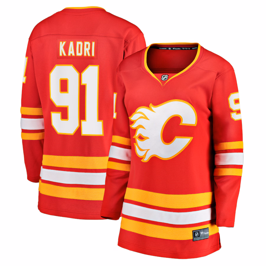 Women's Calgary Flames Nazem Kadri Fanatics Red Home Breakaway Player Jersey - Puhuasuan