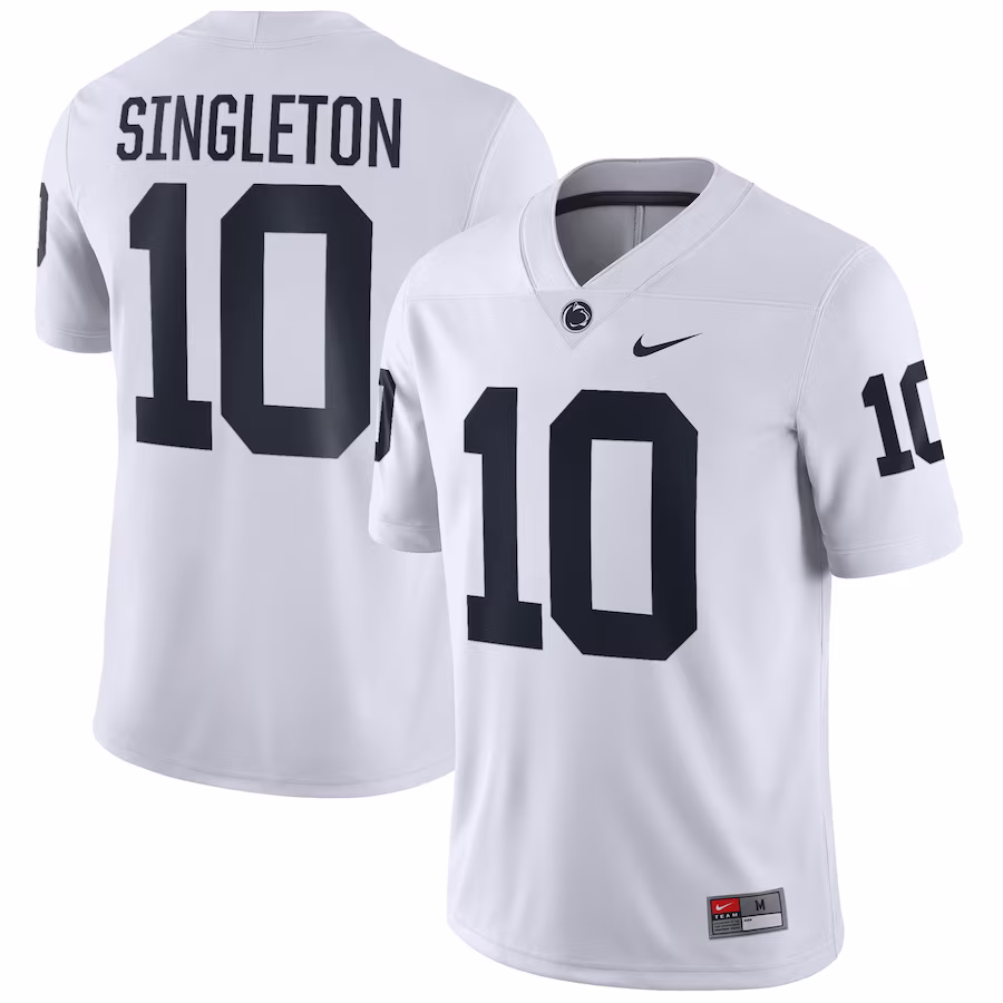 Nicholas Singleton Penn State Nittany Lions Nike NIL Replica Football Jersey - White - Puhuasuan