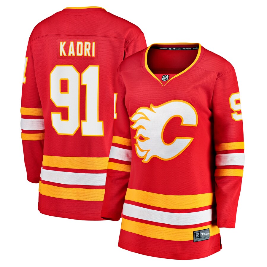 Women's Calgary Flames Nazem Kadri Fanatics Branded Red Home Breakaway Player Jersey - Puhuasuan