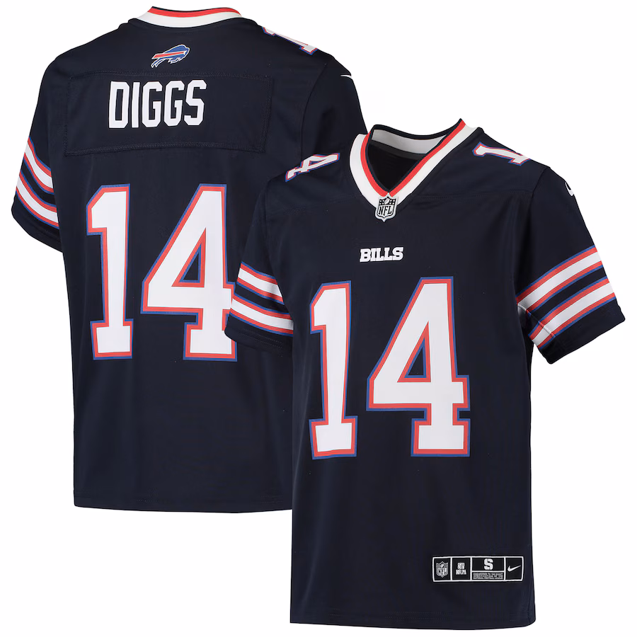 Youth Buffalo Bills Stefon Diggs Nike Navy Inverted Team Game Jersey - Puhuasuan