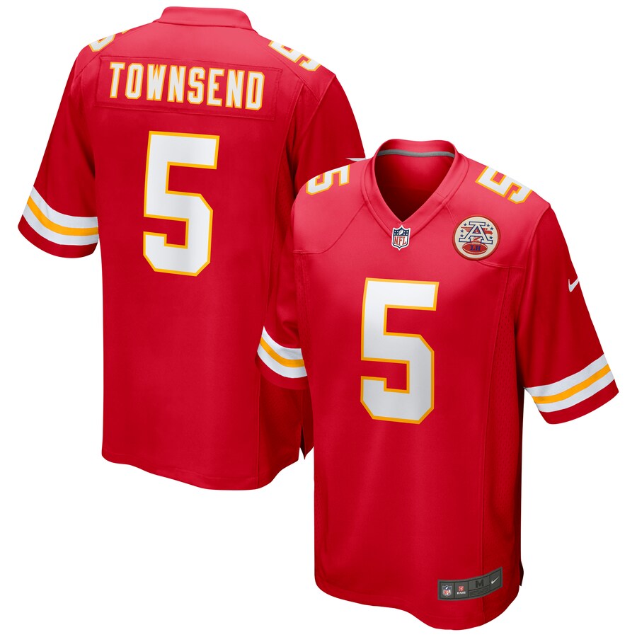 Men's Kansas City Chiefs Tommy Townsend Nike Red Game Jersey - Puhuasuan