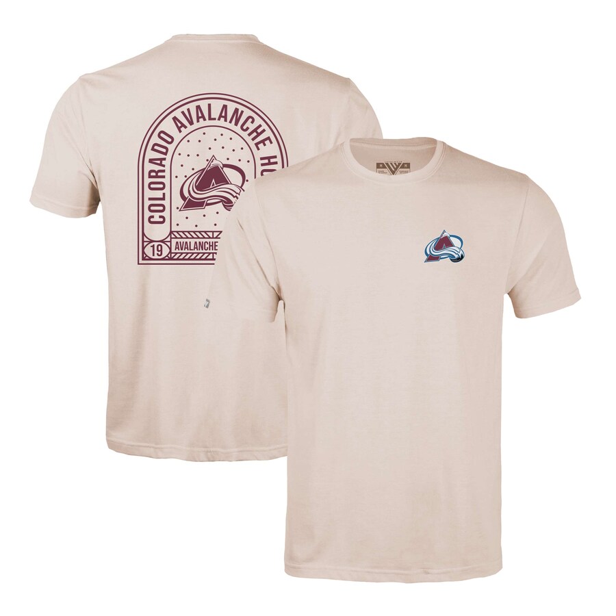 Men's Colorado Avalanche Levelwear Khaki Richmond Stained Glass T-Shirt - Puhuasuan