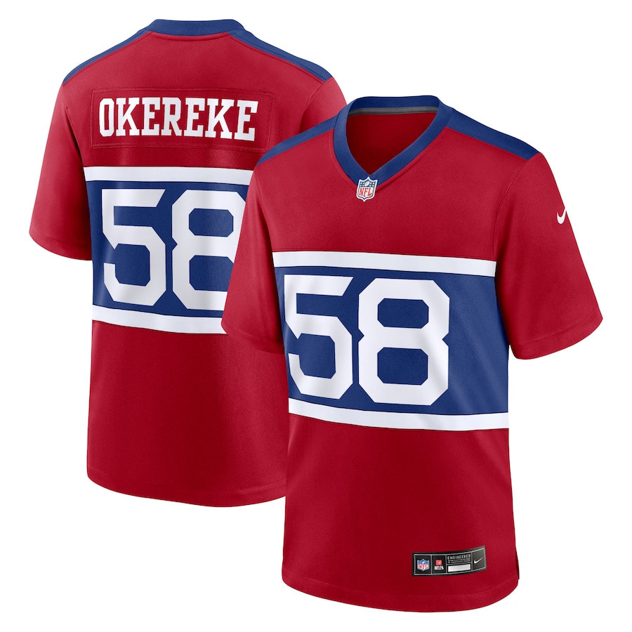 Men's New York Giants Bobby Okereke Nike Century Red Alternate Player Game Jersey - Puhuasuan