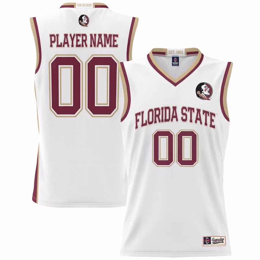 Florida State Seminoles GameDay Greats Youth NIL Pick-A-Player Lightweight Basketball Jersey - White - Puhuasuan