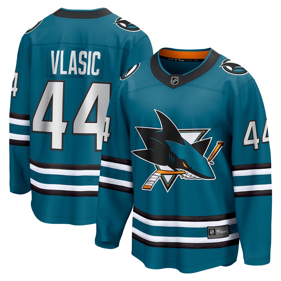 Men's San Jose Sharks Marc-Edouard Vlasic Fanatics Branded Teal Home Breakaway Player Jersey - Puhuasuan