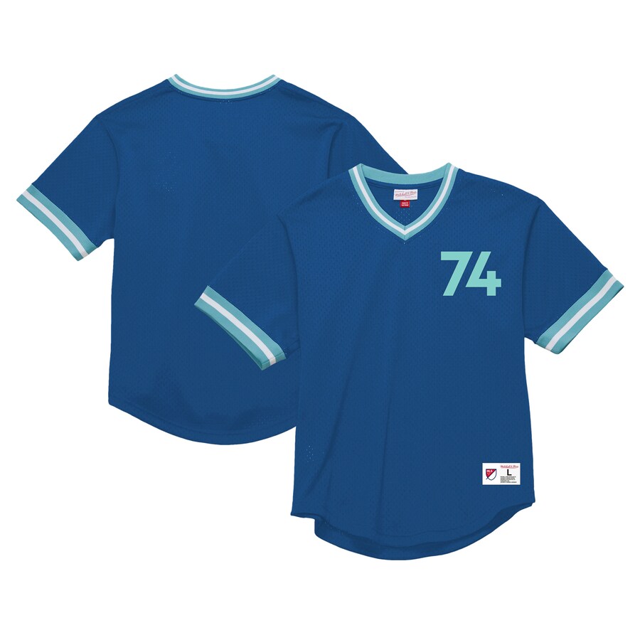 Men's Seattle Sounders FC Mitchell & Ness Blue Mesh Fashion Jersey - Puhuasuan