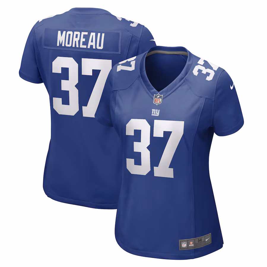 Women's New York Giants Fabian Moreau Nike Royal Game Player Jersey - Puhuasuan