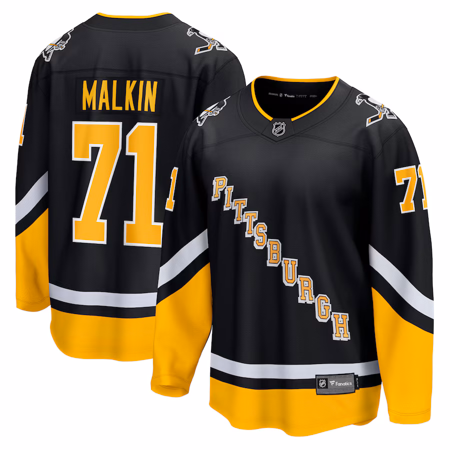 Men's Pittsburgh Penguins Evgeni Malkin Fanatics Black Alternate Premier Breakaway Player Jersey - Puhuasuan