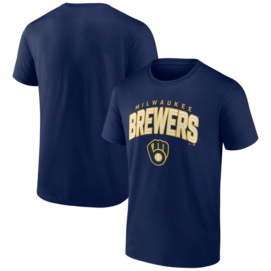 Men's Milwaukee Brewers Navy Master the Game T-Shirt - Puhuasuan