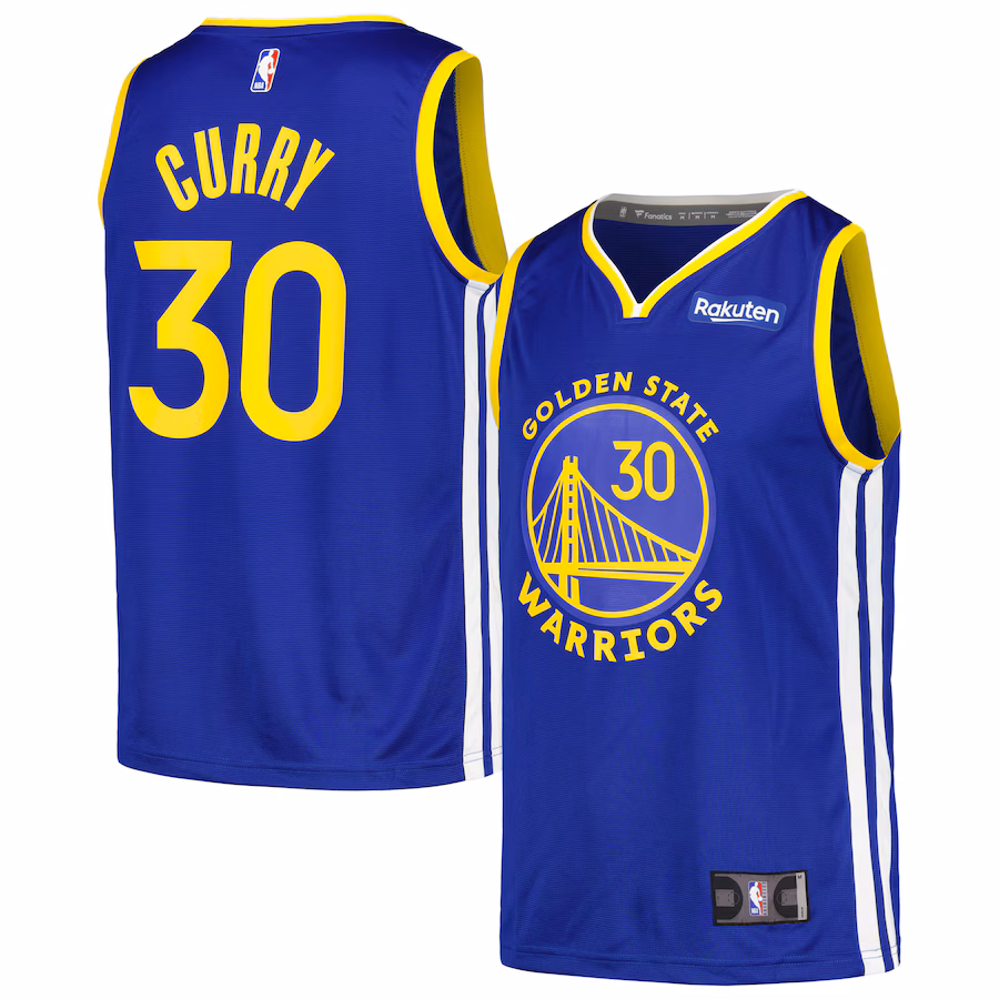 Men's Golden State Warriors Stephen Curry Fanatics Royal Fast Break Player Badge Jersey - Puhuasuan