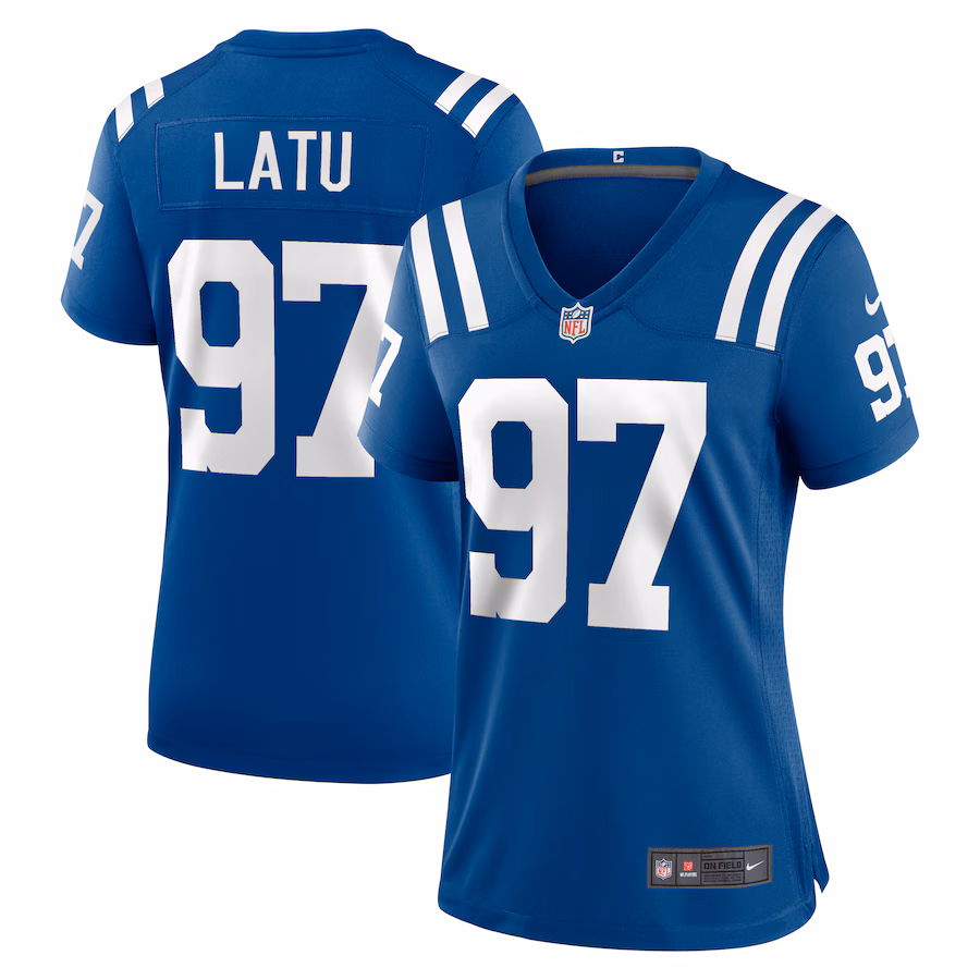 Women's Indianapolis Colts Laiatu Latu Nike  Royal Game Jersey - Puhuasuan