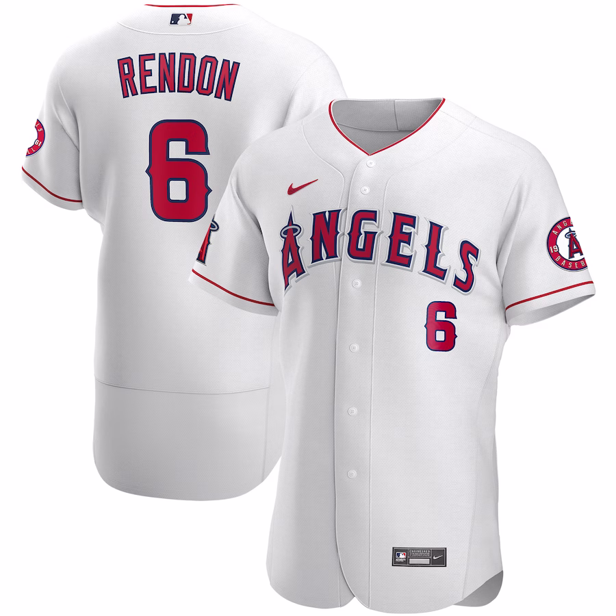 Men's Los Angeles Angels Anthony Rendon Nike White Authentic Player Jersey - Puhuasuan
