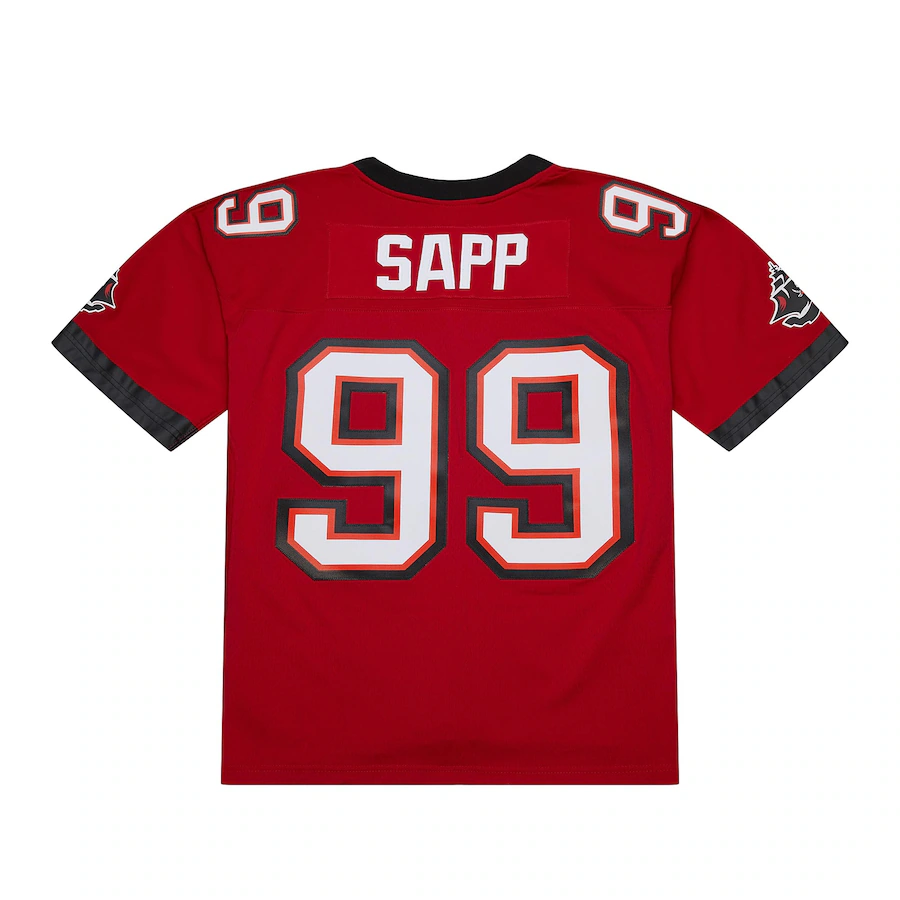 Men's Tampa Bay Buccaneers Warren Sapp Mitchell & Ness Red 2002 Legacy Replica Jersey - Puhuasuan